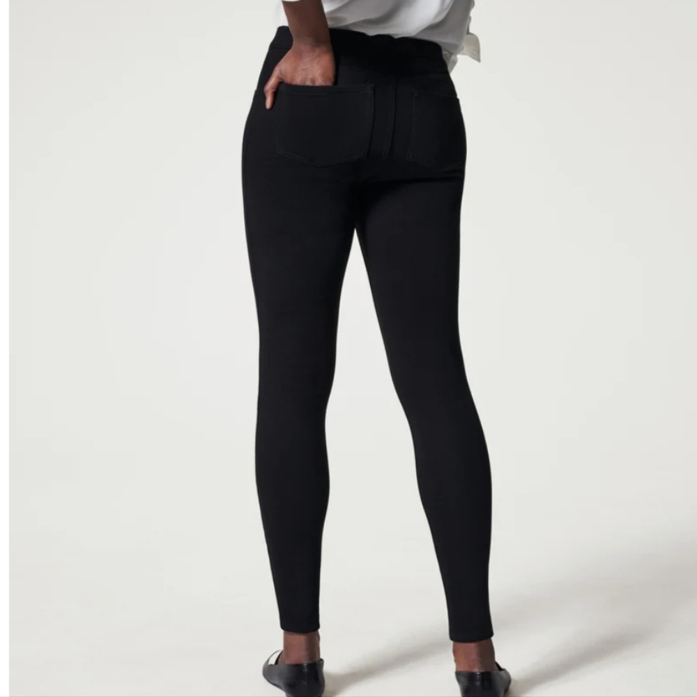 Spanx jean-ish ankle leggings black size medium